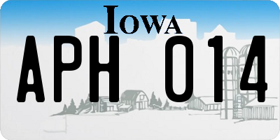 IA license plate APH014