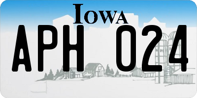 IA license plate APH024