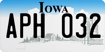 IA license plate APH032