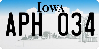 IA license plate APH034