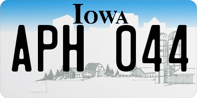 IA license plate APH044