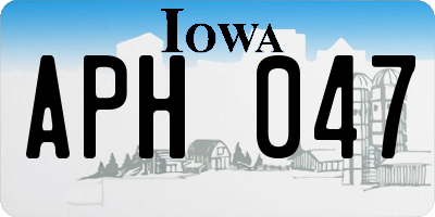 IA license plate APH047