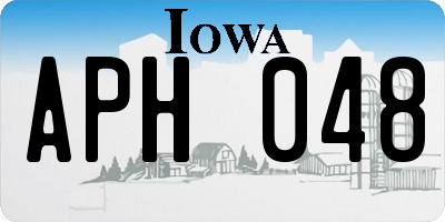 IA license plate APH048