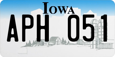 IA license plate APH051