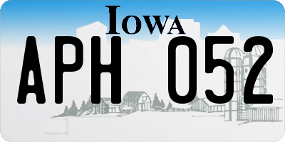 IA license plate APH052