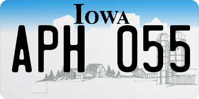 IA license plate APH055