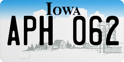 IA license plate APH062