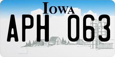 IA license plate APH063