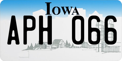 IA license plate APH066