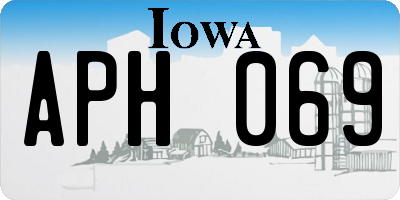 IA license plate APH069