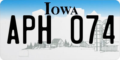 IA license plate APH074