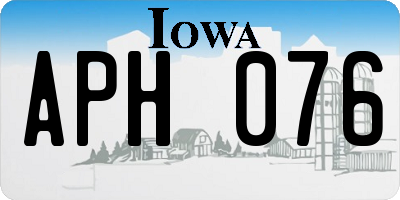 IA license plate APH076
