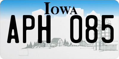 IA license plate APH085