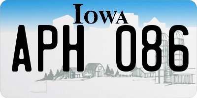 IA license plate APH086