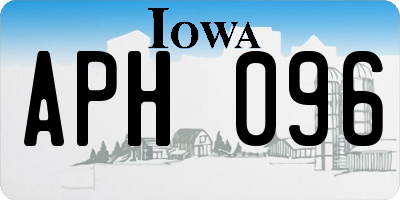 IA license plate APH096