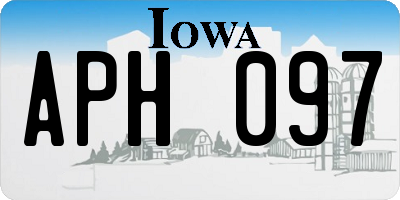 IA license plate APH097