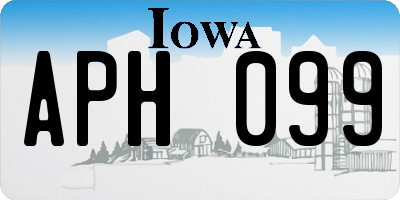 IA license plate APH099