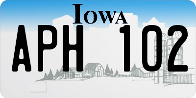 IA license plate APH102
