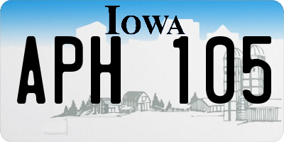 IA license plate APH105