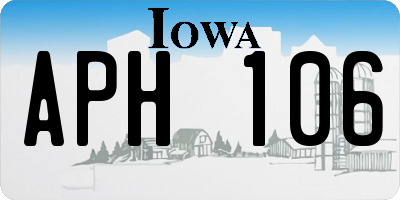 IA license plate APH106