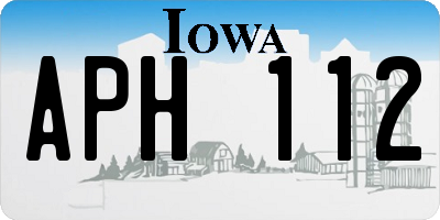 IA license plate APH112