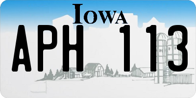 IA license plate APH113