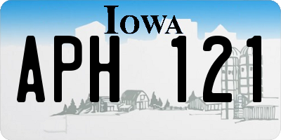 IA license plate APH121