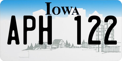 IA license plate APH122
