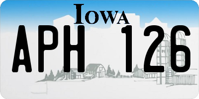 IA license plate APH126