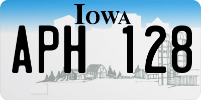 IA license plate APH128