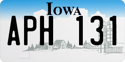 IA license plate APH131