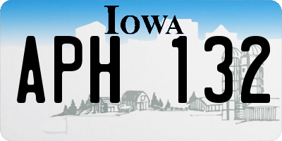 IA license plate APH132