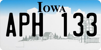 IA license plate APH133