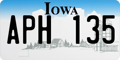 IA license plate APH135