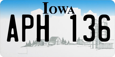 IA license plate APH136