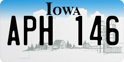 IA license plate APH146