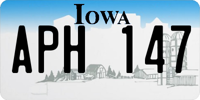 IA license plate APH147