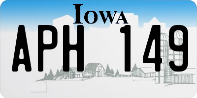 IA license plate APH149