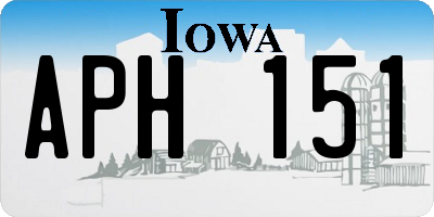 IA license plate APH151