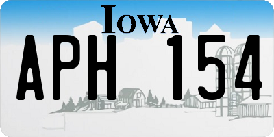 IA license plate APH154