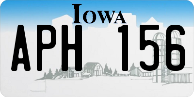 IA license plate APH156