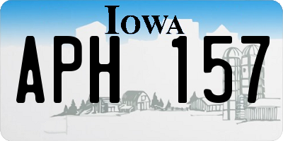 IA license plate APH157