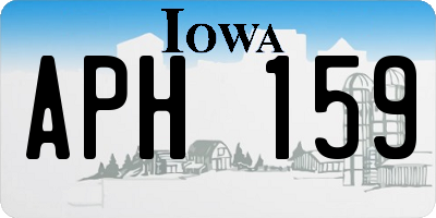 IA license plate APH159