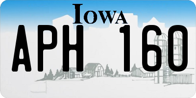 IA license plate APH160