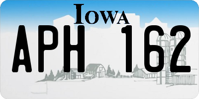 IA license plate APH162