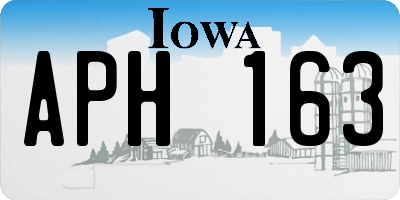 IA license plate APH163