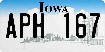 IA license plate APH167