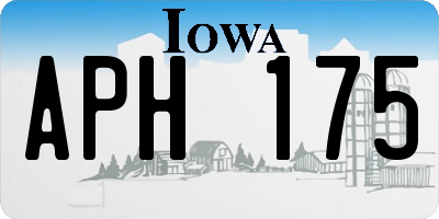 IA license plate APH175