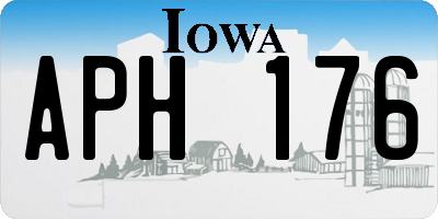 IA license plate APH176