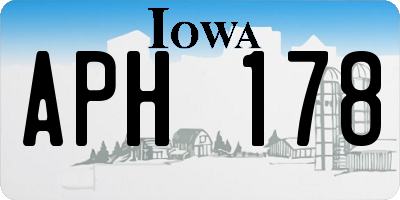 IA license plate APH178
